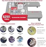 SINGER Heavy Duty Holiday Bundle - 4452 Heavy Duty Sewing Machine with Extension Table & 2 Presser Feet | Strong Motor, 110 Stitch Applications, Full Metal frame, 1-step Buttonhole & LED Light