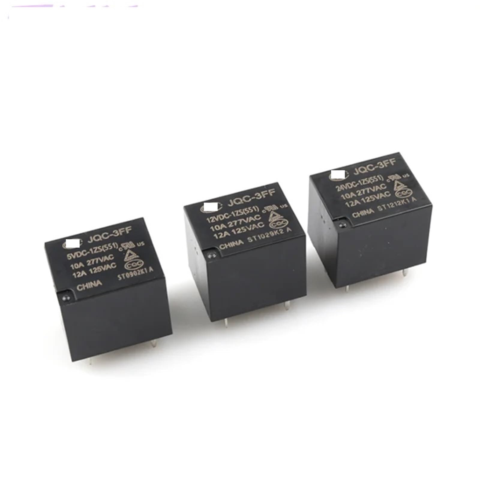 NWPNLXEA 5Pcs Power Relay HF-JQC-3FF-5 005 9 009 12 012 24 024 VDC -1ZS 1HS 10A 4Pin 5Pin Small Relay(HF- JQC-3FF-009-1ZS)