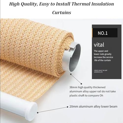 Estor impermeable para terraza y jardín con varilla de aluminio resistente 4