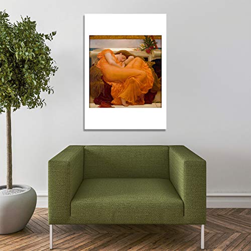 Flaming June 1895 par Frederick Leighton | Tableau Mat Encadré Medium