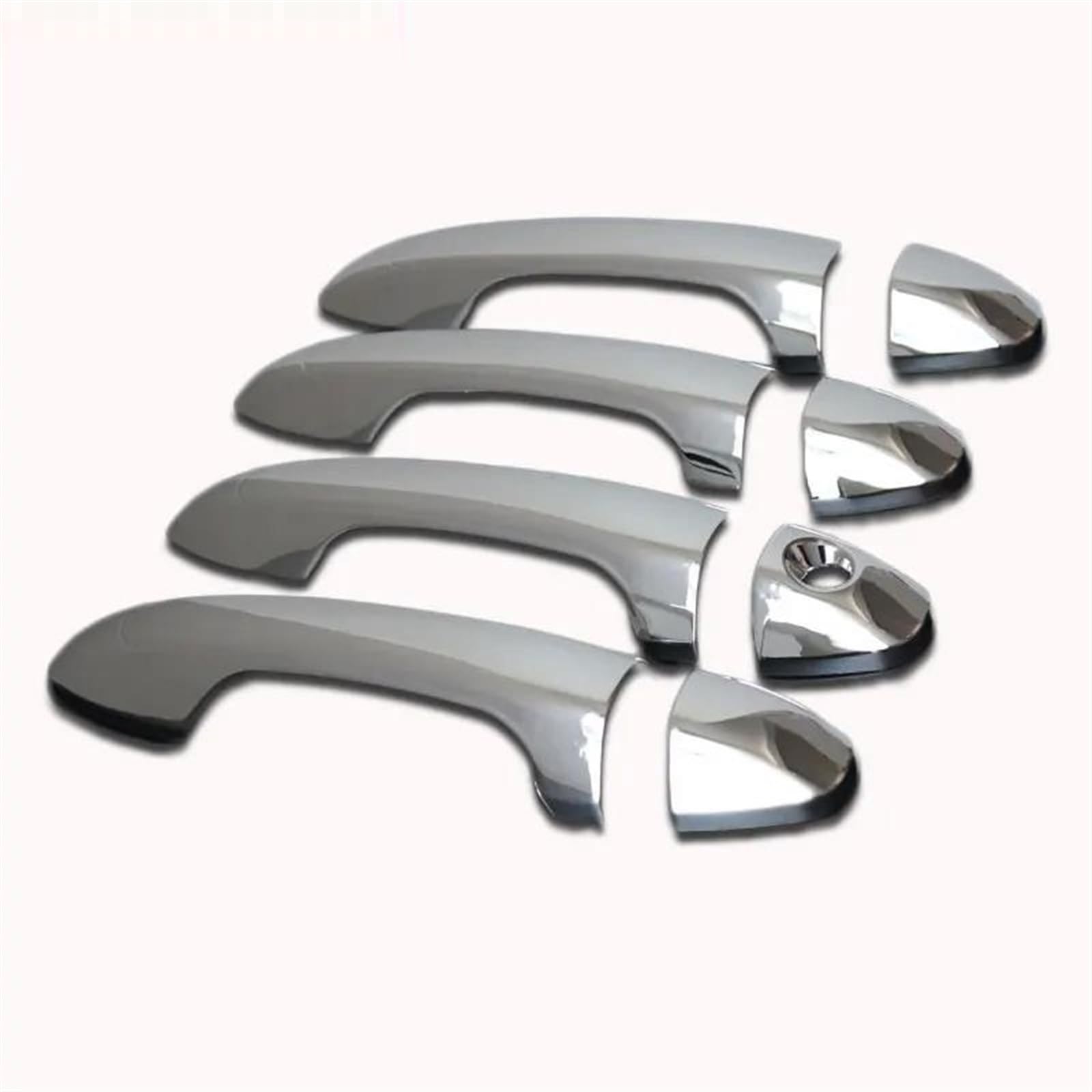 Kjhopy Chrome Exterior Door Handle Cover For Toyota For Hilux For Revo For Rocco For Fortuner For Innova 16-21 Sr5 For Rav4 16-19 Exterior Door Handle(Chrome)