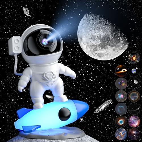 CHICLEW Astronaut Galaxy Projector with 4K 13 Film Discs, Star Projector for Bedroom, Planetarium Projector 360° Adjustable, Starry Night Light Projector for Kids CHICLEW Astronaut Galaxy Projector with 4K 13 Film Discs, Star Projector for Bedroom, Planetarium Projector 360° Adjustable, Starry Night Light Projector for Kids