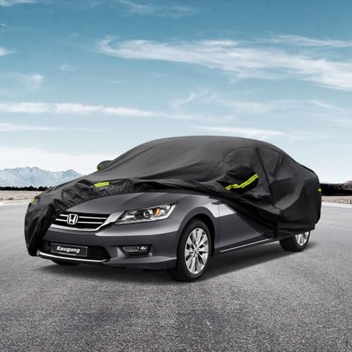 Image of Kaugung 7 Layers Car Cover Custom Fit Honda Accord from 2002 to 2025, Outdoor Waterproof All Weather Sun Rain Dust Snow Protection with Zipper Door.(USA Warehouse,Within 3-7 Days)
