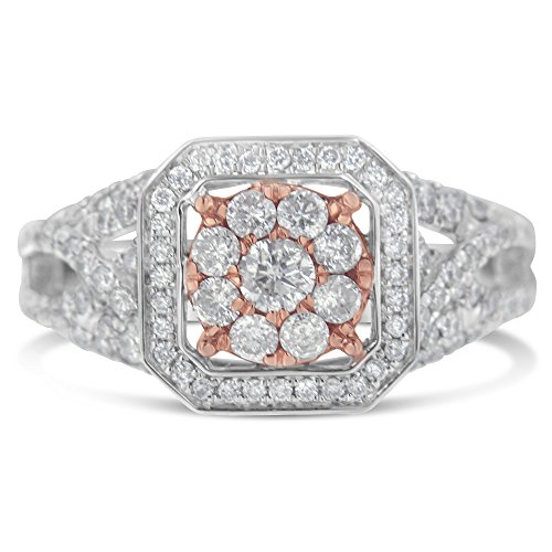 Original Classics 14K Two Tone Round-cut Diamond Ring (1.25 Cttw, H-I Color, I1-I2 Clarity) - Size 7