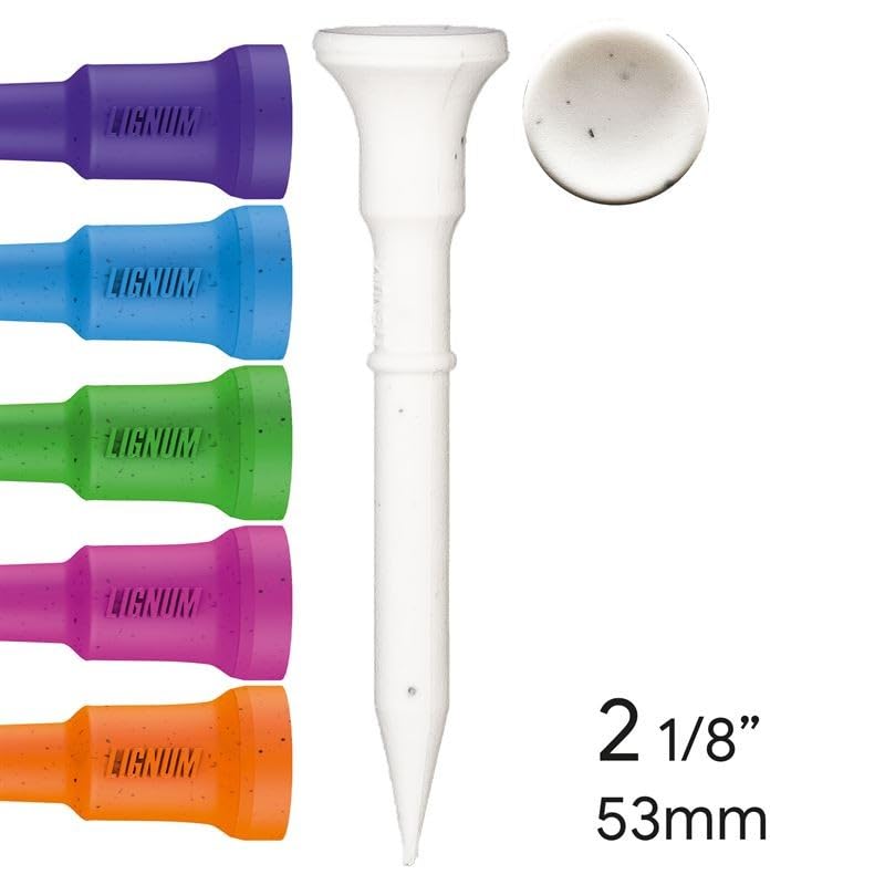 Lignum Golf Tees (16 sztuk) — wielokolorowe, 53 mm