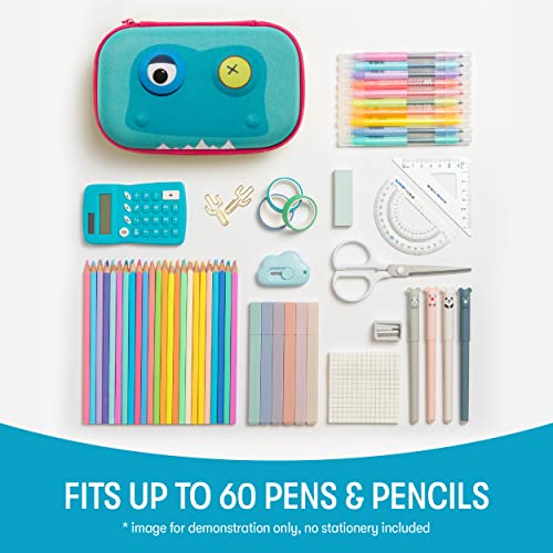 Image of ZIPIT Beast Pencil Box for Boys | Pencil Case for School | Organizer Pencil Bag | Large Capacity Pencil Pouch (Light Blue) (Pack of 2)