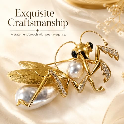 Image of 18K Gold-Plated Animal Brooch for Women Zirconia Pin Birthday Holiday Gift for Girlfriend Mother Wife