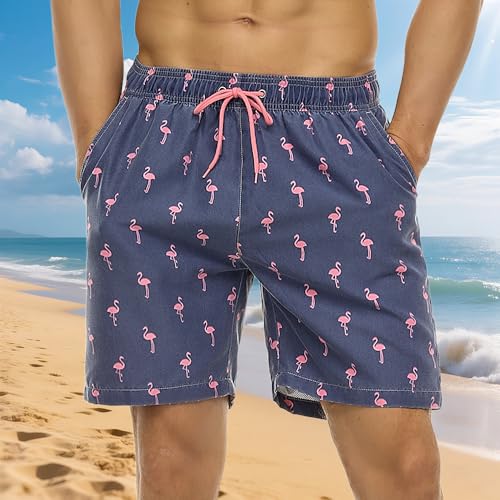 Men's Bathing Shorts Hawaiian Beach Hoilday Swim Shorts with Pockets