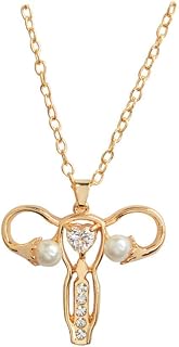 Creative Uterus Ovary Pendant Necklace Feminist Medical Jewelry