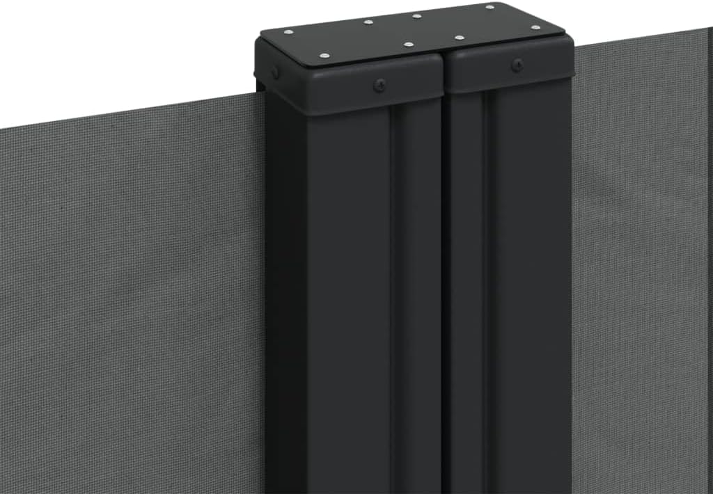 Retractable Side Awning 63 x 236.2 Inch Anthracite Patio Privacy Screen for Balcony Garden Divider Weather Resistant Polyester Fabric