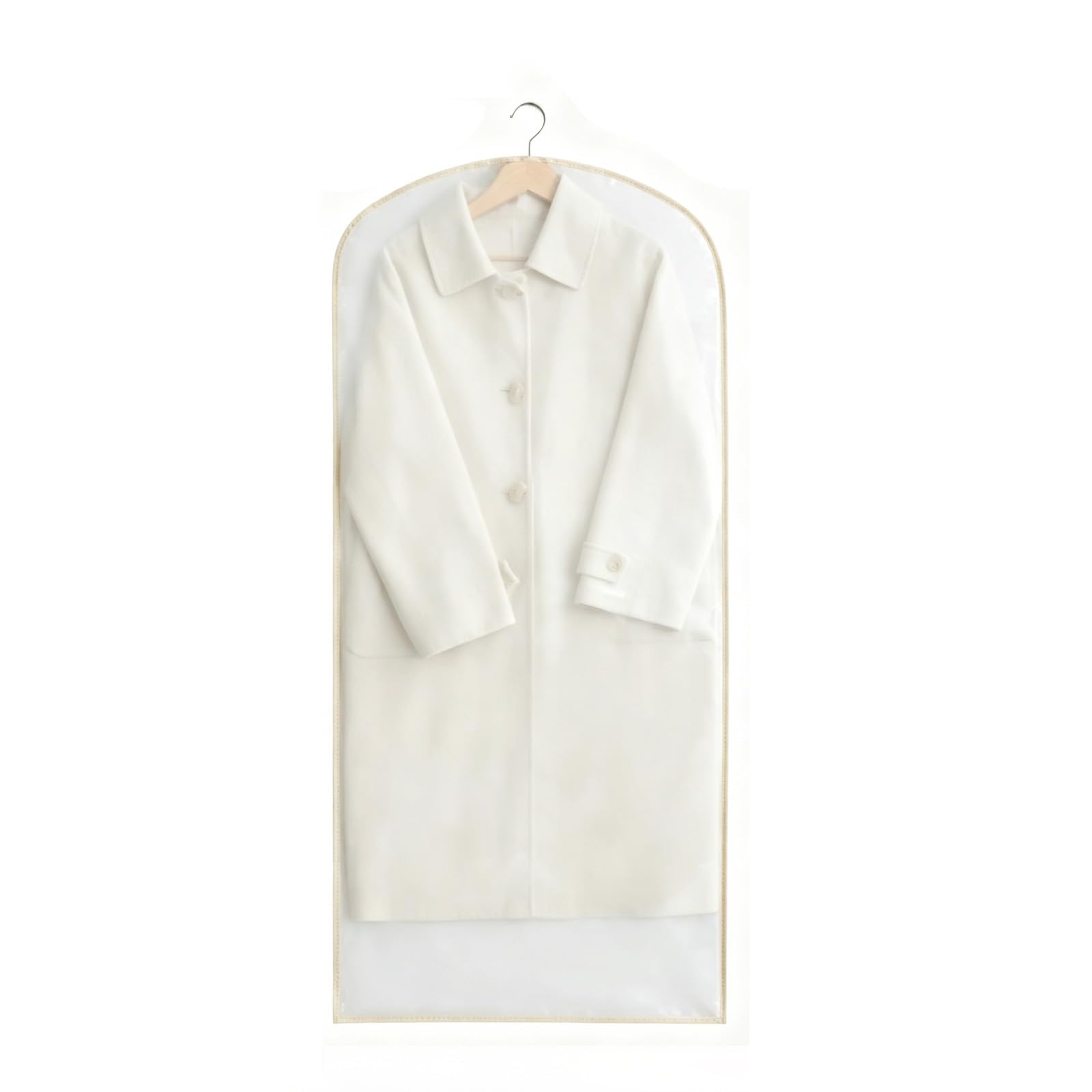 5 Pack Garment Bags of Clear PEVA Material for Hanging Clothes