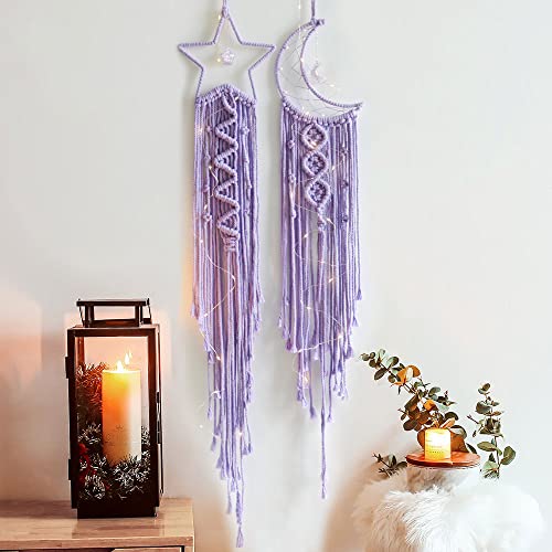 Image of Star Moon Handmade Dream Catchers, Room Decor, Home Decor, Teenage Gifts, Gifts for Girls, Women, Mothers, Friends