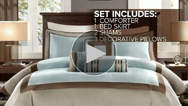 Madison Park Genevieve 掛け布団等豪華7点セット 3サイズ Amazon.com: Madison Park Cozy Comforter Set-Deluxe Hotel