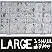 559 Extra White Letters with Organizer for Changeable Felt Letter Board Letters White (3/4 inch and 2 inch) + 11 Cursive Words + 12 Months + 7 Days + 1 Organizer Pre-Cut Plastic White Letters