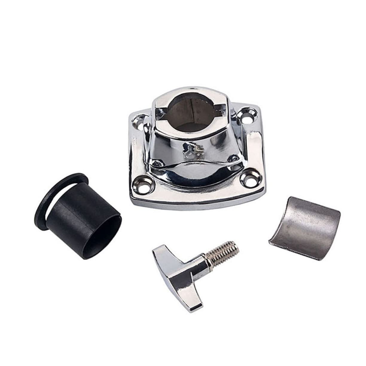 ifundom Durable Tom Cymbal Holder Clamp Lightweight Drum Percussion Accessory for Easy Setup and Transport for Drummers Compatible with Standard Drum Kits Silver