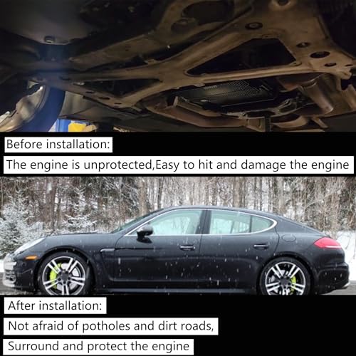 Image of GXARTS Under Engine Radiator Splash Shield Cover 97050411705 Compatible with Porsche Panamera 2011 2012 2013 2014 2015 2016 97050411702 97050411700