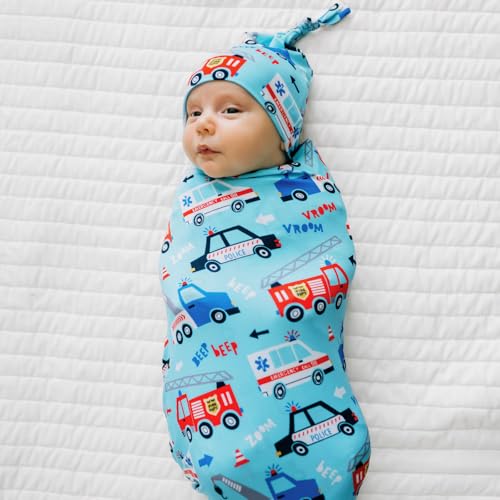 Image of Little Sleepies Swaddle & Hat Set, Baby Swaddles Newborns, Soft Viscose from Bamboo Swaddle Blanket Wrap (to The Rescue)