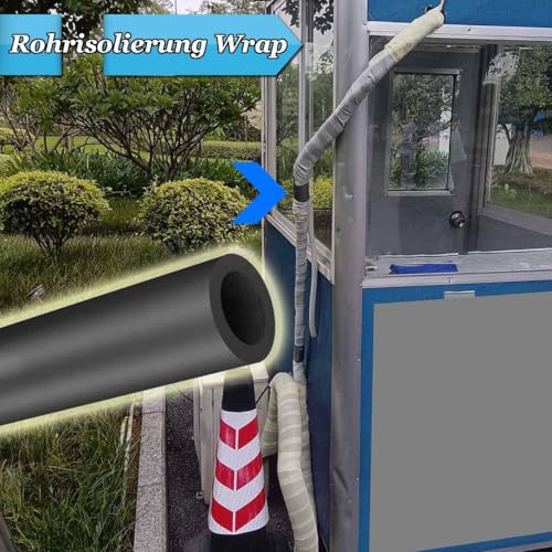 Rohrisolierungsfolie für den Außenbereich, Frostschutz-Schaumstoff-Rohrabdeckungen für Wasserrohre, 30 mm dick, passend für ID 22 mm, 25 mm, 34 mm, 48 mm, 76 mm, 108 mm – Lagging Solution