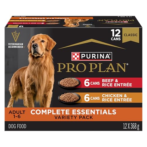 Purina Pro Plan Complete Essentials Wet Dog Food, Entree Variety Pack 2 Flavours - 368 g Can (12 Pack) image 2