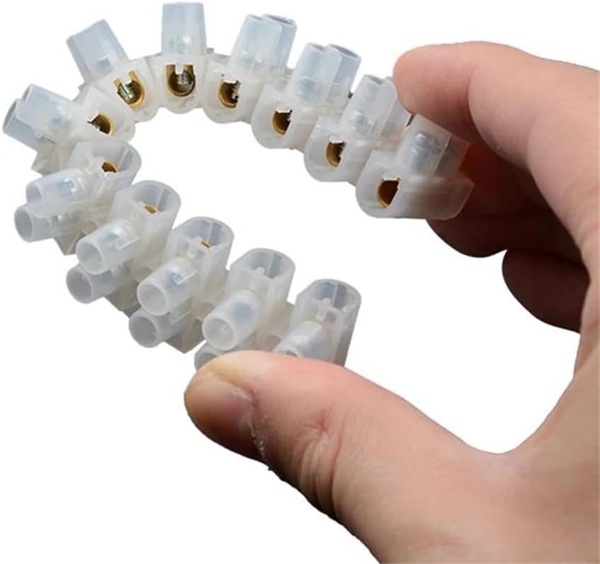 Terminal Block Strip 12 Position Electrical Barrier Connector Screw Type Wire Strip Block