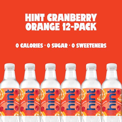 Image of Hint Fruit-Infused Bottled Water, Cranberry Orange- Sugar Free Flavored Water with Zero Calories, Naturally Flavored, and No Artificial Sweeteners - 16 Fl Oz (Pack of 12)