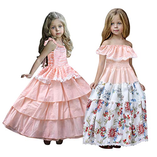 Sameno baby clothing Girls Embroidery Princess Dress Wedding Birthday Party Long Tail Prom Gowns Pink