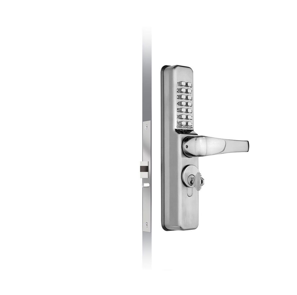 Codelocks 0460 SS L CL460 Narrow Stile Mechanical Lock, PVD Stainless Steel