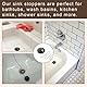 Abflussstopfen, 2 Stück Gummi Spülbecken Stöpsel, 45mm Stöpsel Badewanne, Universal Stöpsel für Spülbecken Badewanne, mit 40cm Kette Stopfen Waschbecken, für Badewanne, Küche, Waschbecken Kanalisation