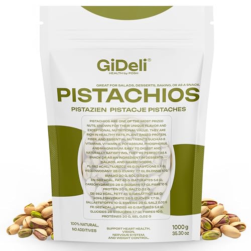 GiDeli Pistacho tostado y salado 1 kg con plato de aperitivo abundante ideal para aperitivos y fiestas