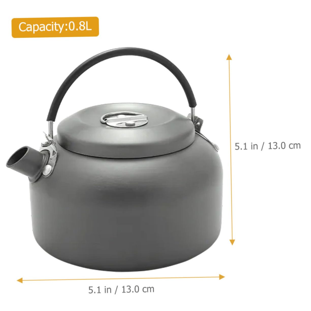 Gatuida Hervidor de Agua para Exteriores de Aleación de Aluminio 0.8l