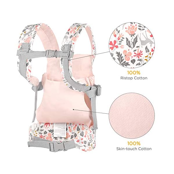 GAGAKU Puppentrage für Front und Rücken Kuscheltiertrage für kleine Mädchen - Rosa – Bild 4