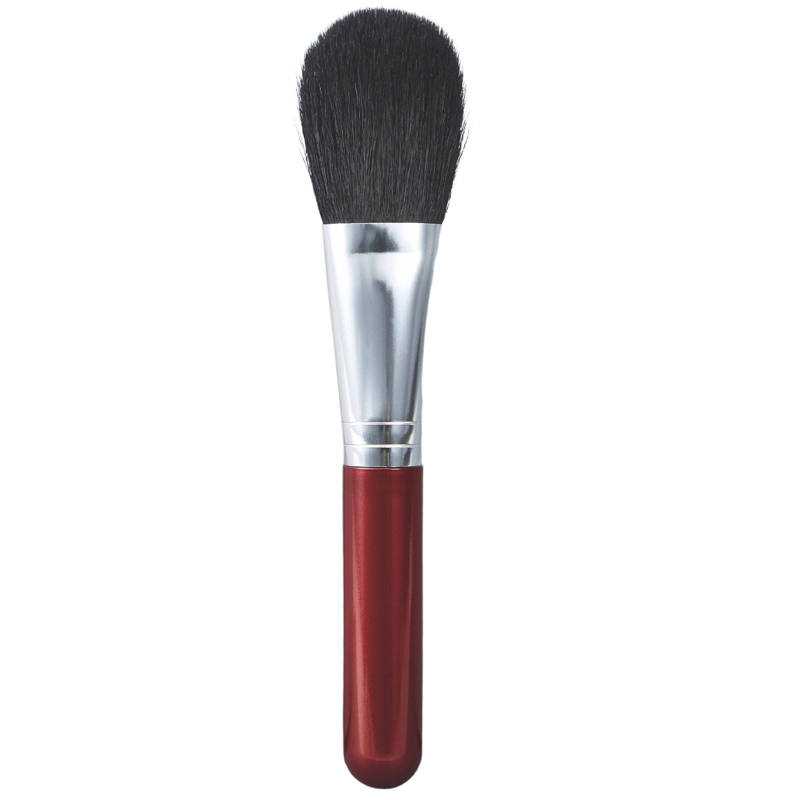 Oku 59052500 Women's Face Brush, Wine Red, Made in Japan, 100% Goat Hair, Makeup Brush, Cute, Mini, Portable, Teak Powder, Compact, Soft, Travel, Face Brush, Soft Touch, Cosmetic, Stylish