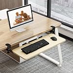 Clamp On Keyboard Tray - Height Adjustable Ergonomic Slide-Out Computer Keyboard Stand - 20.5 x 9.8 Inch - Clamp-On Design for Easy Use - Perfect for Home Office and Study