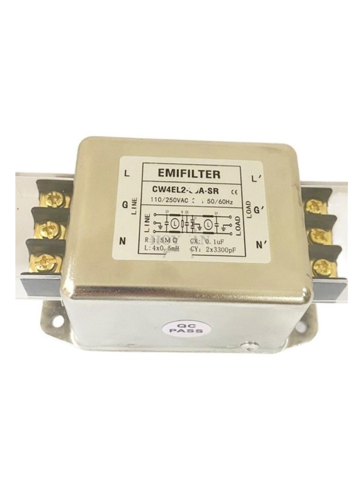 Power Filter Rail CW4EL2-30A-SR 10A 20A Terminal Block 220V Anti-Interference AC Filter(CW4EL2-20A -SR)