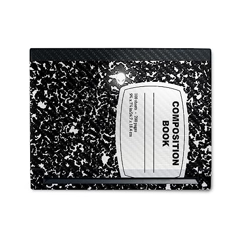 Image of MightySkins Carbon Fiber Skin Compatible with Alienware M18 R1 (2023) Full Wrap Kit - Composition Book | Protective, Durable Textured Carbon Fiber Finish | Easy to Apply | Made in The USA