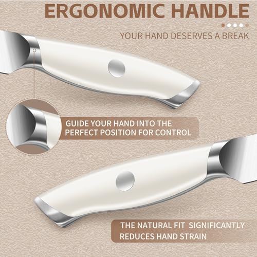 Image of Huusk Paring Knife Set - Razor Sharp 5 inch Utility & 3.5 inch Fruit Peeling Knives