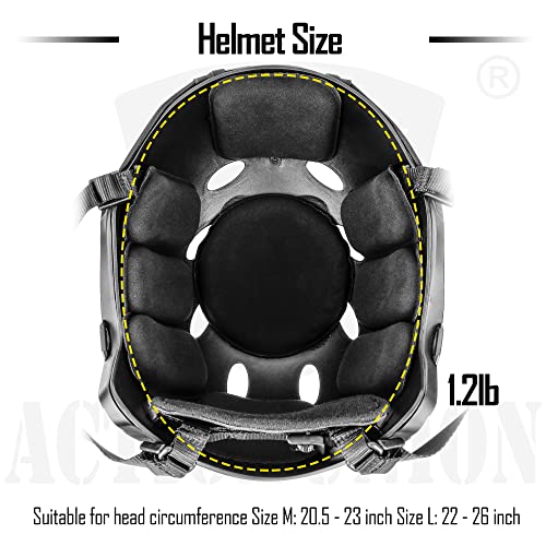 Actionunion Airsoft Fast Helmet Basic Set Pj Type Tactical Paintball Helmet (Large, Tan) #TOP1