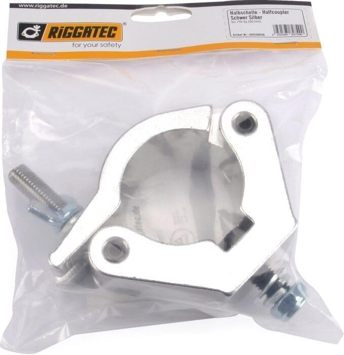 Halfcoupler Lourd Argent à 750kg (60 mm)