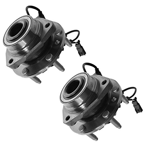 Image of TRQ Front Wheel Bearing and Hub Assembly Set 2 Piece Compatible with 02-09 Chevrolet Trailblazer 02-06 Trailblazer EXT 02-09 GMC Envoy 02-06 Envoy XL 04-07 Buick Rainier 05-09 Saab 9-7x