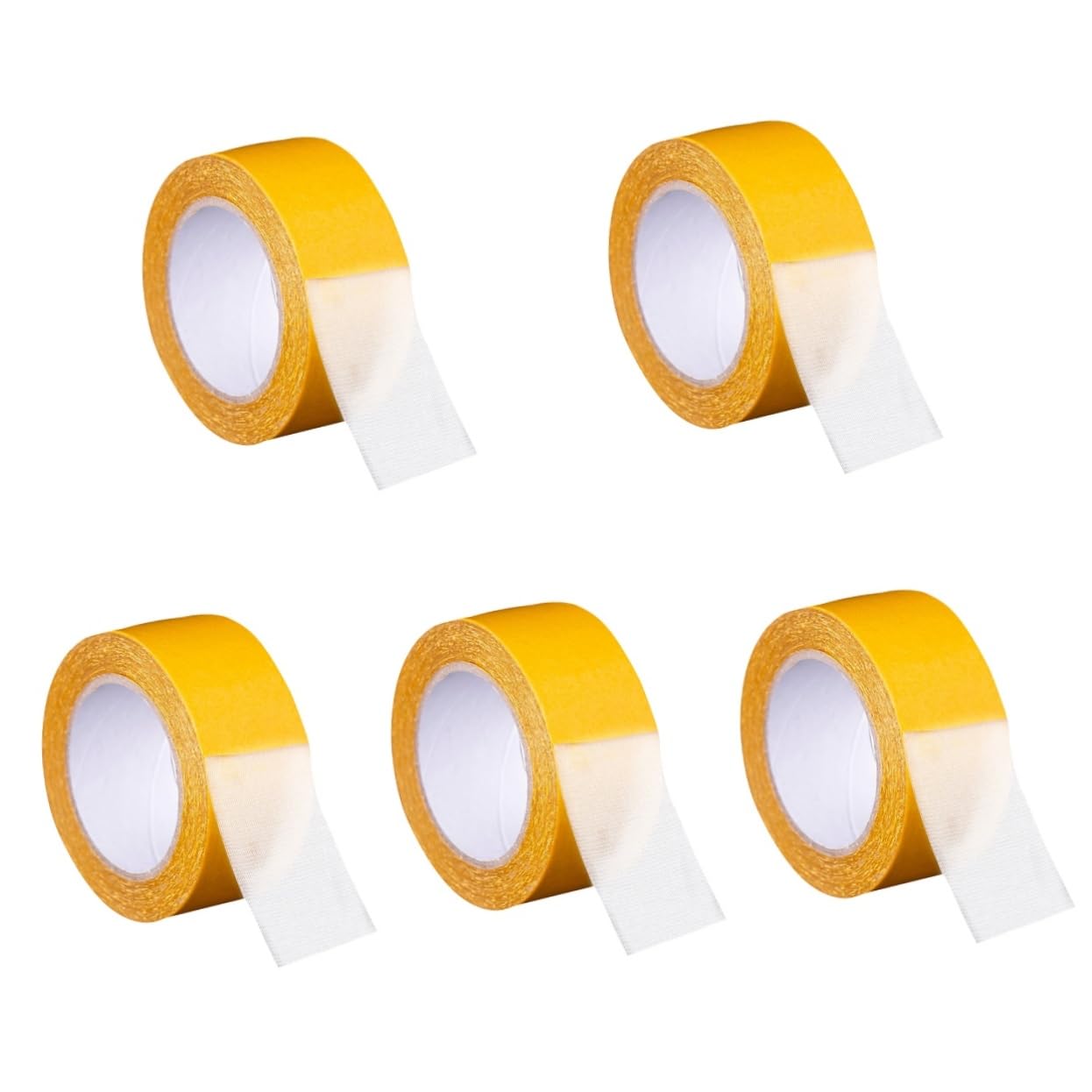 Gatuida 5rollos Cinta Doble Cara Extrafuerte Para Alfombras Adhesivo Resistente y Fácil De Usar Para Decoración y Proyectos De Instalación De Longitud