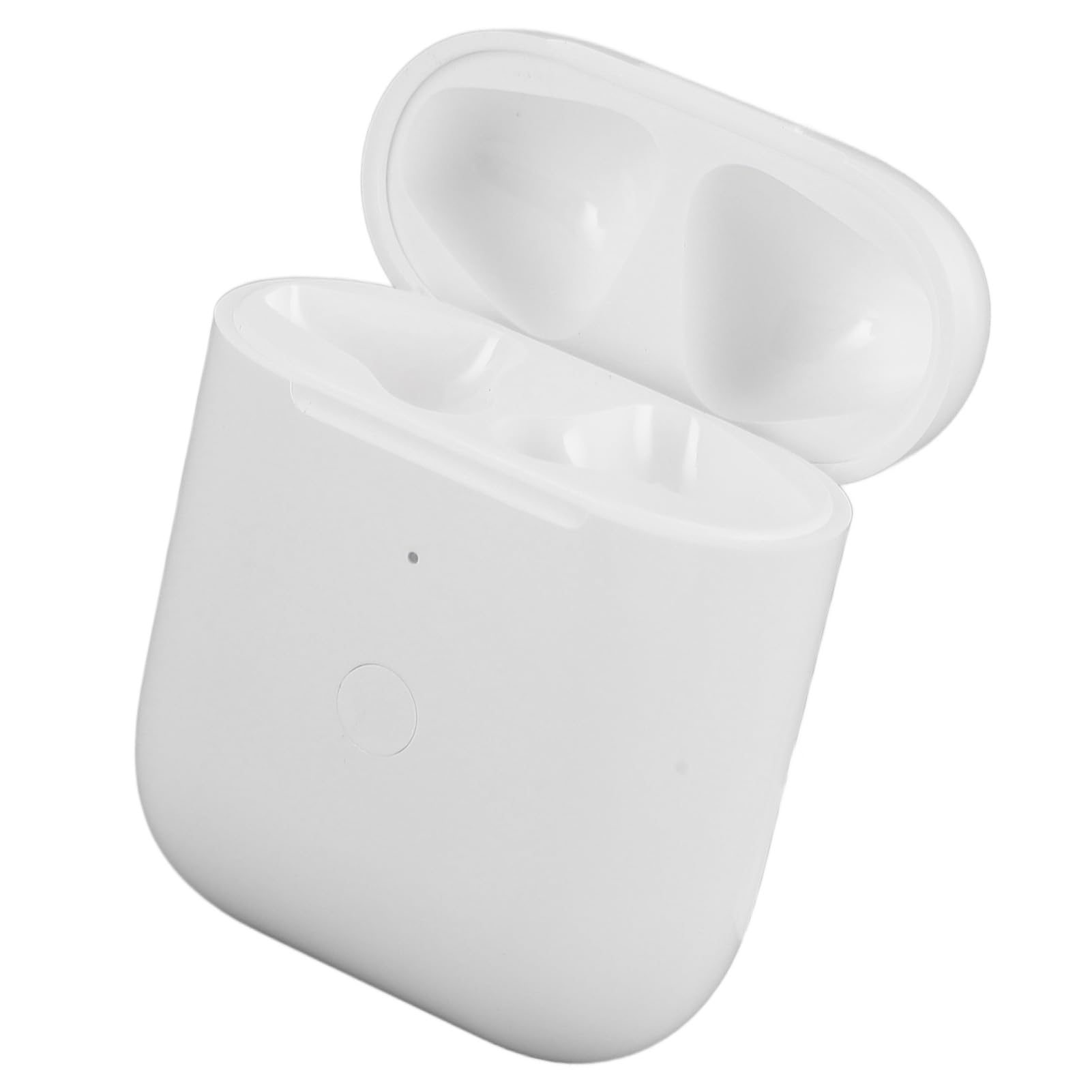 Funda de Carga Inalámbrica para Auriculares iOS de 1.ª y 2.ª Generación, Funda de Cargador de Batería Integrada de 550 MAh de Repuesto con Botón de Sincronización de