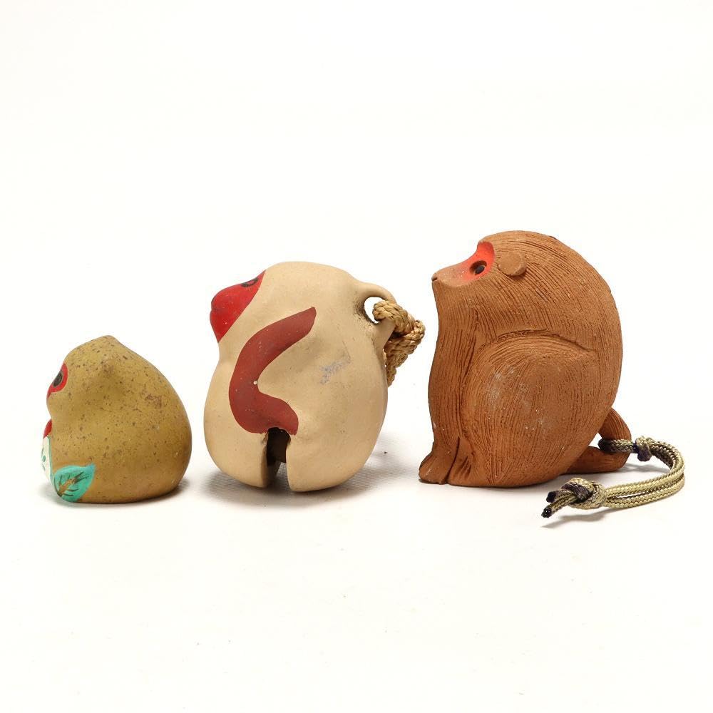 Amazon | 575B 猿 土鈴 土人形 干支 飾り サル 郷土玩具 民藝 3
