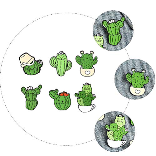 Brooch Cactus Cat Set 6PCS d'insignes fantaisie pour customisation