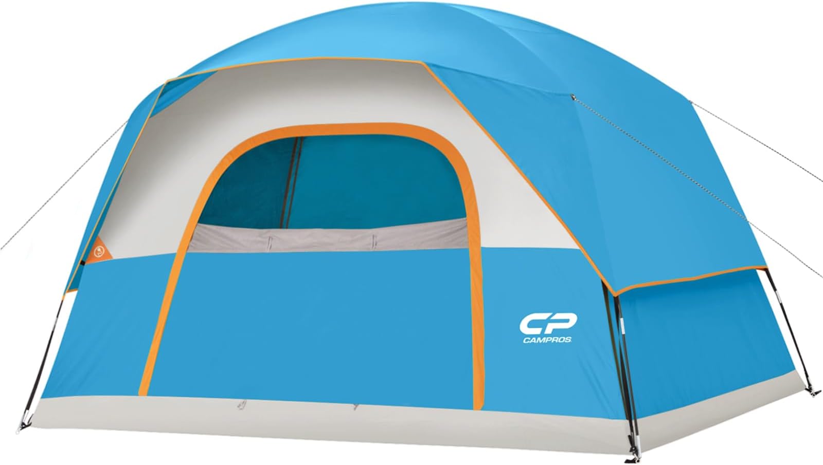 CAMPROS Tent 6/8 Person Camping Tents, Waterproof Windproof Family Dome Tent with Top Rainfly, Large Mesh Windows, Double Layer, Easy Set Up, Portable with Carry Bag, for All Seasons
