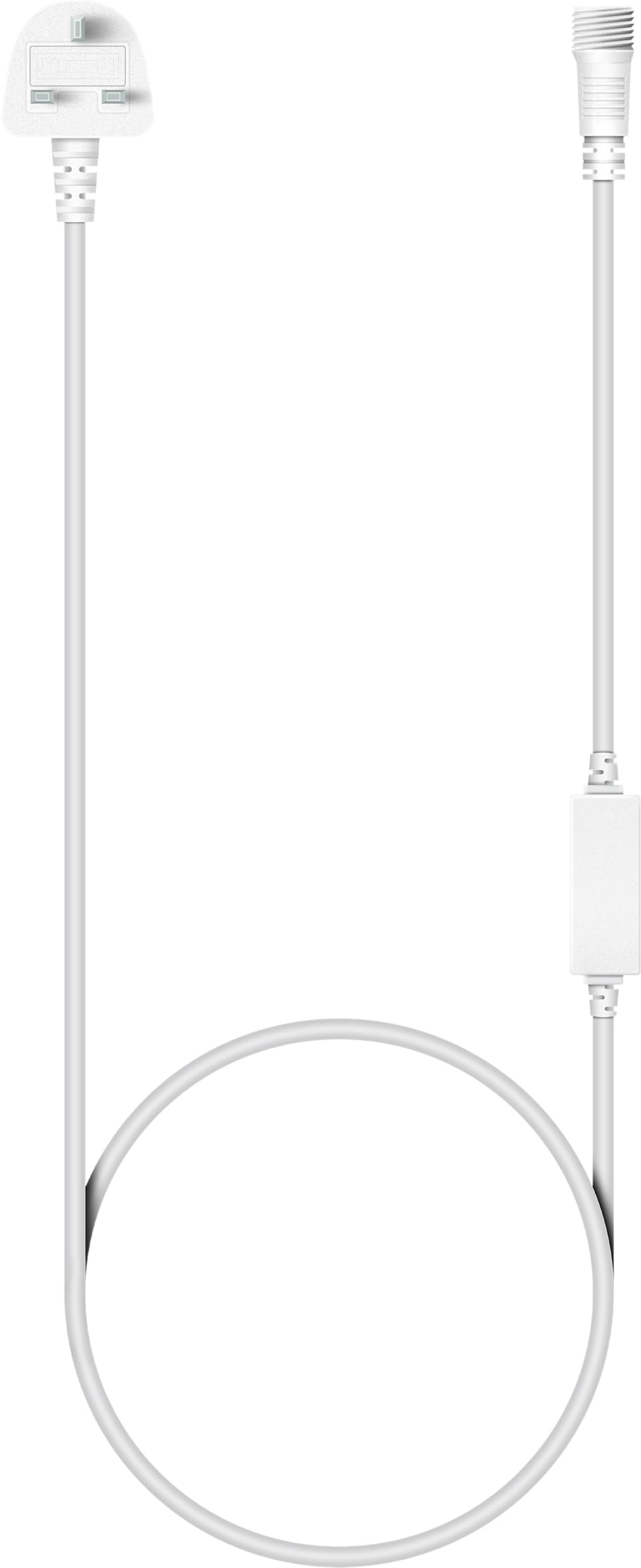 Eagle Connect 2M Mains Lead - White - Rubber & Plastic