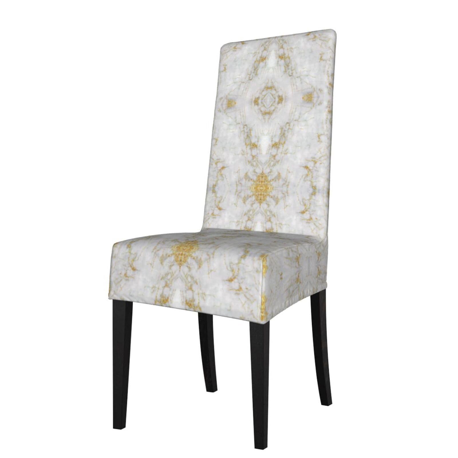Lkymoh As Picture Gold White Marble, Chair Covers Stretch Chair Slipcovers For Dining Room, For Party Pet Protection Universal Fit Soft Polyester