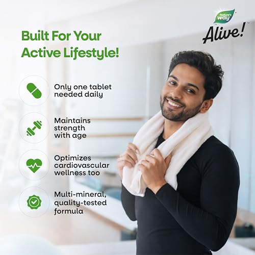 Image of Nature's Way Alive Calcium Bone Support with Vitamin D3,Magnesium and Vitamin K2-7 | Joint and Bone support for Men & Women | Natural Calcium for Strong Bones & Teeth - 60 Veg Tablets