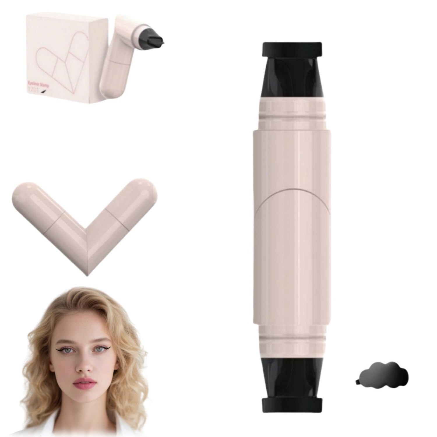 Wing Eyeliner Stamp 2025 New Winged Eyeliner Tool Waterproof No Smudge Suitable for All Eye Beginners Easy to
