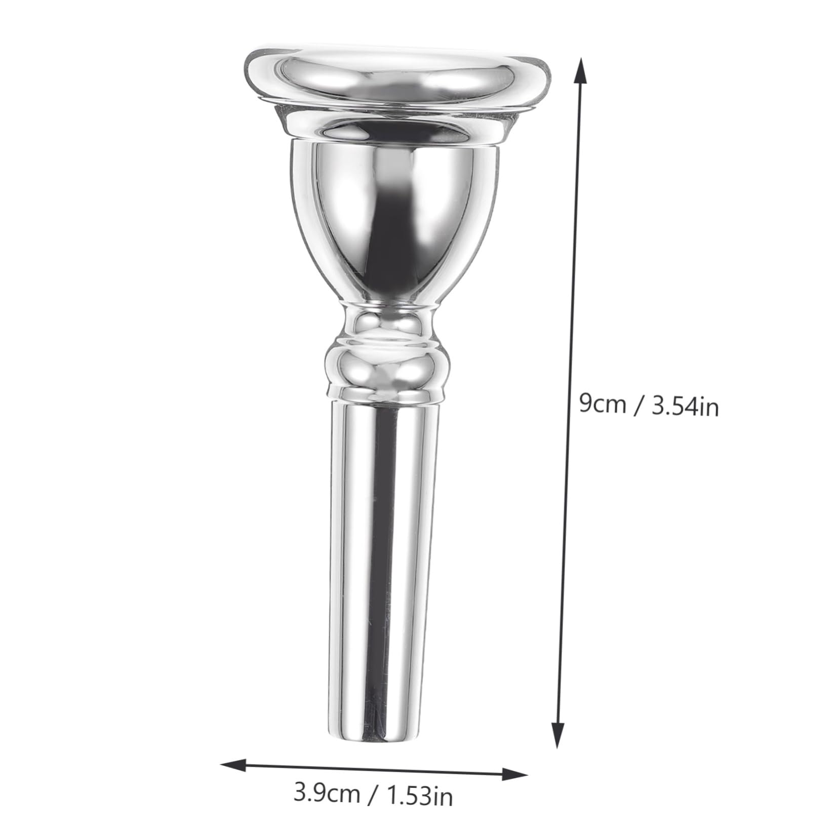 ULDIGI Euphonium Mouthpiece Durable Wind Instrument Part Plated Replacement Accessory for Euphonium Players Safe and Easy to Clean