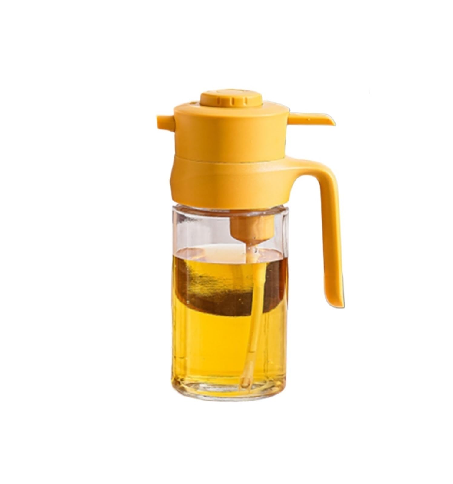 VHdryEDT Frying Oil Dispenser Liquids Glass Oil Sprayer No Sticking Push-type Suitable For Salads Frying Grilling Countertop Bbq(Yellow)